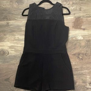 Black Romper with pockets